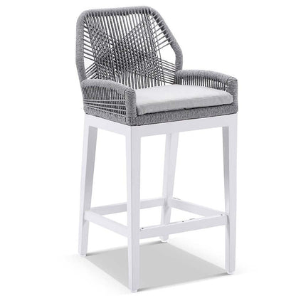 Hugo Outdoor Aluminium and Rope Bar Stool